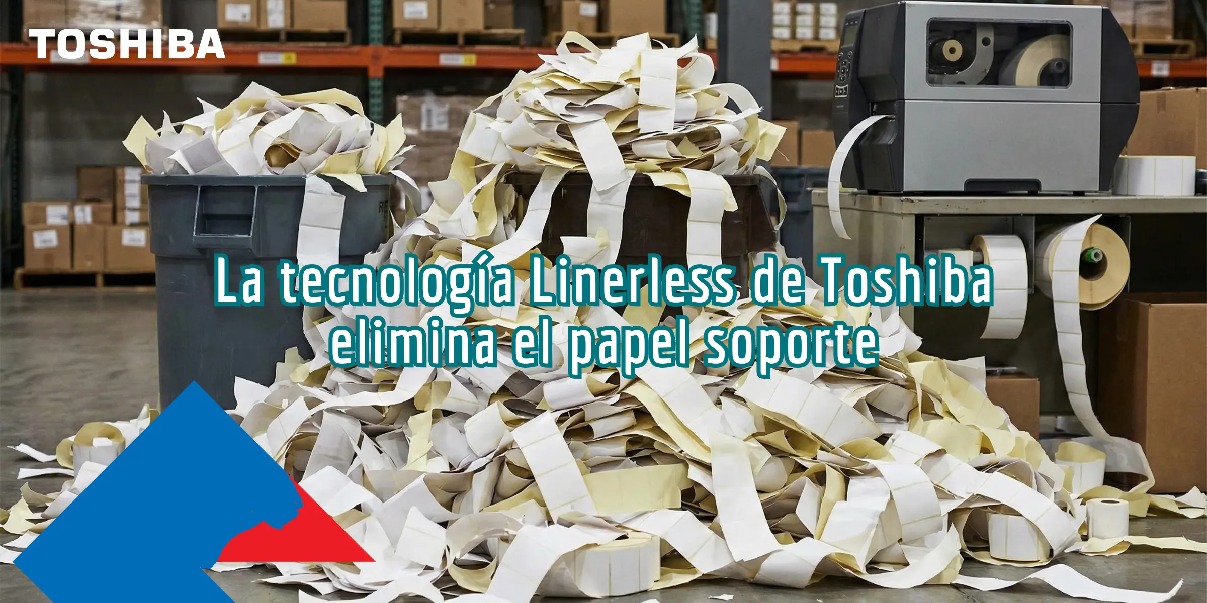 La tecnología Linerless de Toshiba elimina el papel soporte